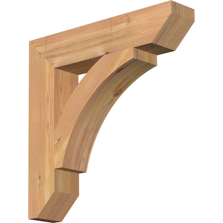 Ekena Millwork Thorton Slat Smooth Bracket, Western Red Cedar, 3 1/2"W x 18"D x 18"H BKT04X18X18THR06SWR